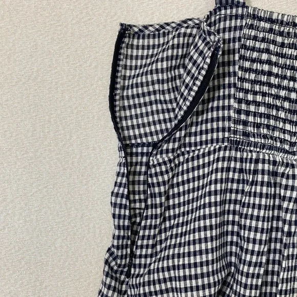 Urban Outfitters navy gingham dress key hole front tie Size XS - Picture 6 of 11